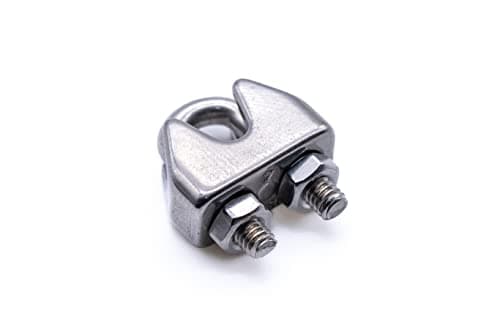 Stainless steel wire rope clamp grip bulldog clip marine grade A4 316 (2mm - 1000pcs)
