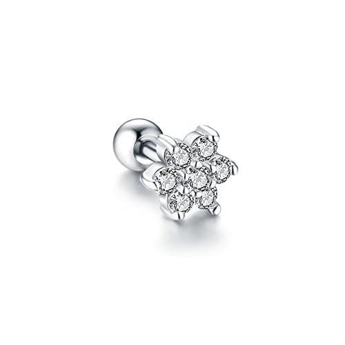 Flower Cartilage Barbell Earring (1 Pieces)