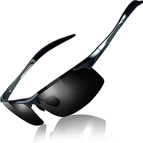 Baeskii Mens Sports Polarized Sunglasses Driving Metal Frame UV Protection Sunglasses For Men