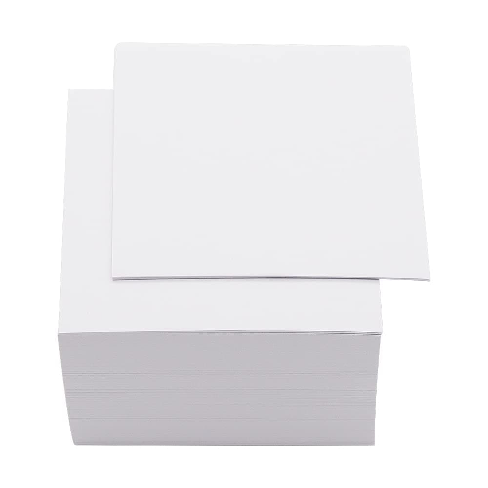 White Blank Notes Cube 3x3 Inch Office Paper Memo Sheets Non-sticky Memo Pad Cubes for Home Office Taking Notes and Reminders Writing Supplies
