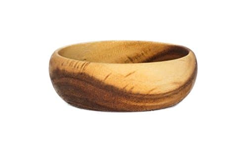 Wooden Salad Bowl / Fruit Bowl / Decorative Wooden Bowl made of Acacia Wood - 15 cm, tobacco, Rund