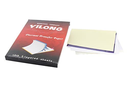 Yilong 100 pcs Tattoo Thermal Stencil Transfer Paper With And Beautiful Box For Tattoo Transfer Machine