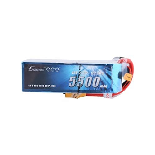 Gens ace 5500mAh 22.2V 45C 6S 1P Lipo Battery Pack with XT90 Plug