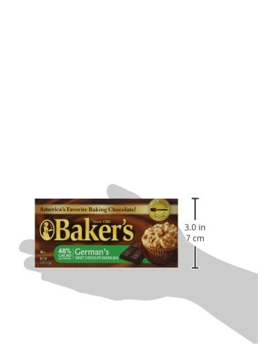 Baker's, German Sweet Chocolate, Baking Bar, 4oz Bar (Pack of 6)