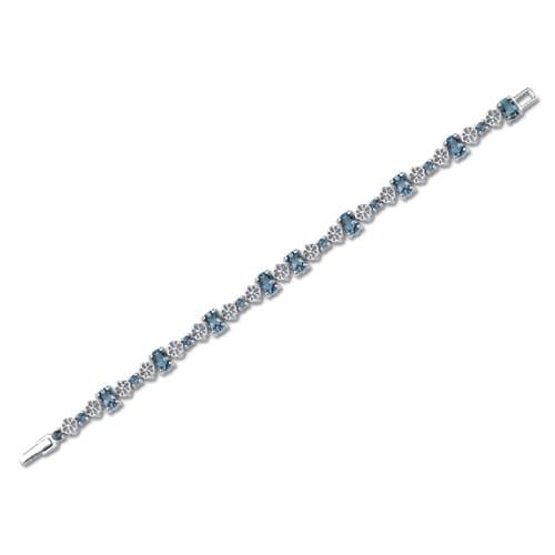 PEORA 10.25 Carats London Blue Topaz Bracelet Sterling Silver