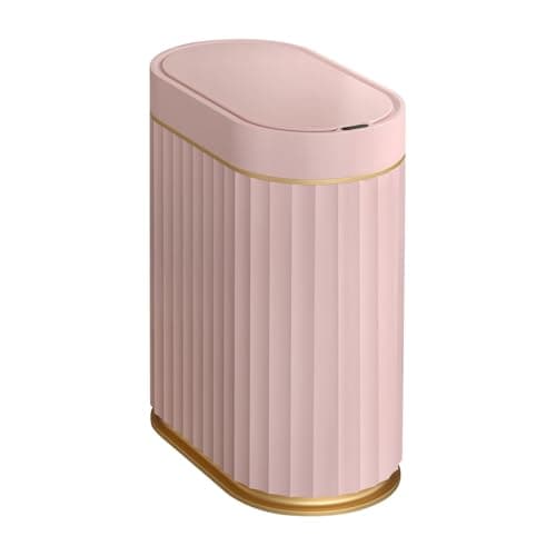 ELPHECO Plastic Touchless Trash Can, Small, Gold, Motion-Sensor, Rectangular,...