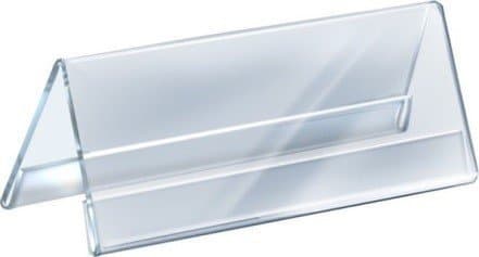 VMP Acrylic 4 inch Name Plate Holder, Acrylic Signage Holder, Table & Desk Name Plate For Office Pack of 2