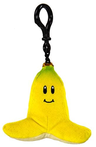 Club Mocchi Mocchi Nintendo Mario Kart Super Soft Clip-On for On The Go Fun - Banana