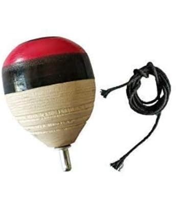 Prisma Collection Wooden Spinning Tops/bambaram/buguri/bongaram with String- Multi Color Wooden Spinning Tops/bambaram/buguri/bongaram with String- Multi Color