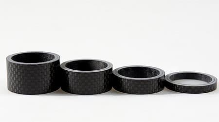 JRFOTO Carbon Fiber BIKJRFOTO Bicycle Headset SPACERS 1 1/8" Set STEM Set 5-10-15-20mm 4 pcs CC01