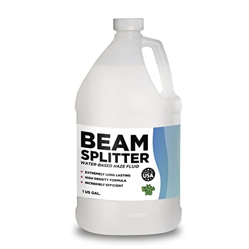 Froggy's Fog Beam Splitter Professional Haze Fluid for Hurricane Haze 1, 2 and 4, and Other Haze Machines, Water-Based Hazer Fluid, 1 Gallon