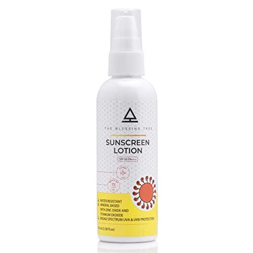 The Blessing Tree Sunscreen Lotion Spf 50 Pa+++ With Zinc Oxide And Titanium Dioxide. Water Resistant, No Parabens-100 Ml|For Normal Skin Types