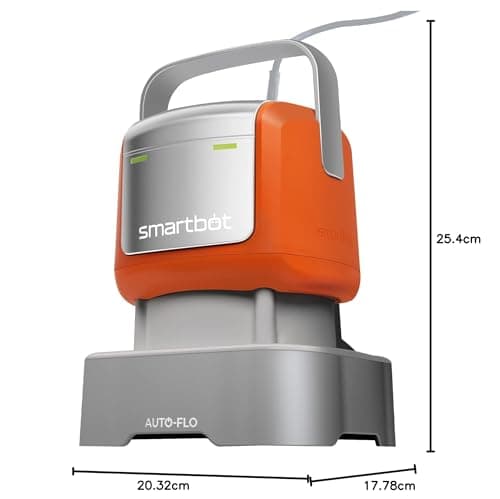 Submersible water pump (Orange) Flow Rate 2800 GPH, Max Lift 25 Ft, 1/2 HP, 6 Hose Kit, Small Portable Electric Utility Pump, Auto-Flo® Automatic Switch, Knock Over Operation,