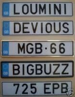 England UK License Plate Personalized Custom
