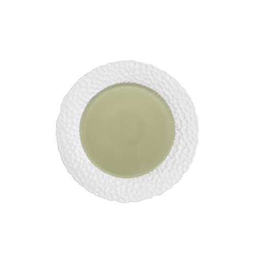 Sia Home Fashion 25 cm Ocean Dinner Plate, White/Garden