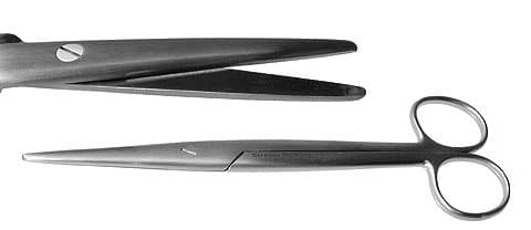 Mayo Stille Scissors Rounded Blades, Tungsten Carbide Straight 5 1/2"