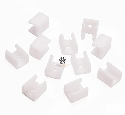 Mufasa Clips for LED Neon Light Rope,Plastic Buckle for Neon Light Flexible Accessories, 8MM X 16MM (Pack of 50)(White)
