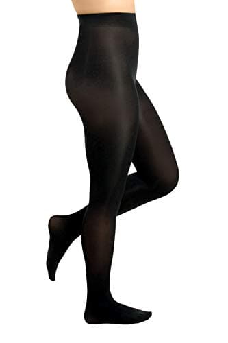 Girls' Opaque Footed Tights (2 Pairs) Durable Microfiber Stockings for Little Big Kids