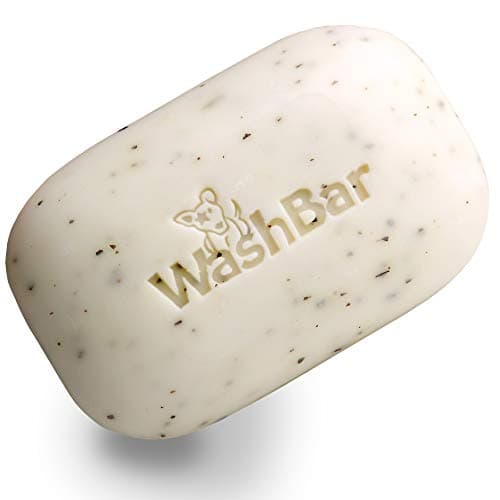 WashBar Natural Dog Shampoo Bar - Natural Bar Soap and Dog Shampoo for Allergies and Itching and Sensitive Skin, Easier to Use Than Liquid Shampoo with No Plastic Bottle Waste, Single Pack