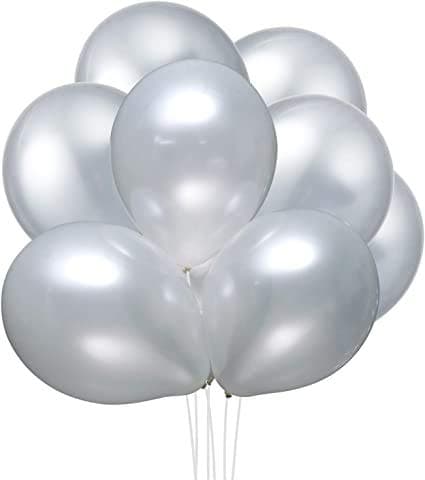 10 Inch (Pack of 50) Balloons for Birthday Decoration, Decoration for Weddings, Engagement, Baby Shower, 1st Birthday, Anniversary Party, Birthday Party Supplies (White)