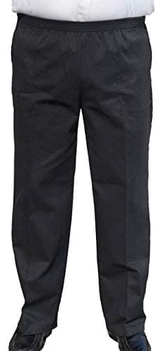 CK Sportswear The Senior Shop Men's Full Elastic Waist Twill Casual Pant XL/34 Black