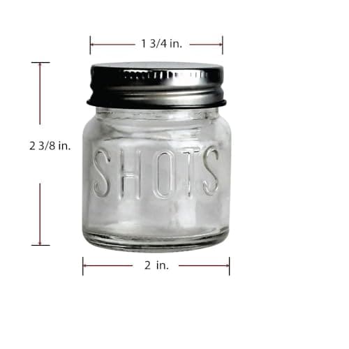 Mason Jar 2 Ounce Shot Glasses - Set of 12 With Leak-Proof Lids - Great For Shots, Drinks, Favors, Candles, Weddings And Crafts