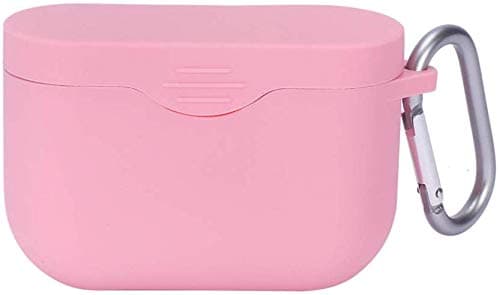 Silicone Case for Sony WF-1000XM3 Wireless Earbuds, OneCut Premium Quality Protective Cover with Anti-Lost Carabiner, Compatible with Sony WF-1000XM3 (Pink)