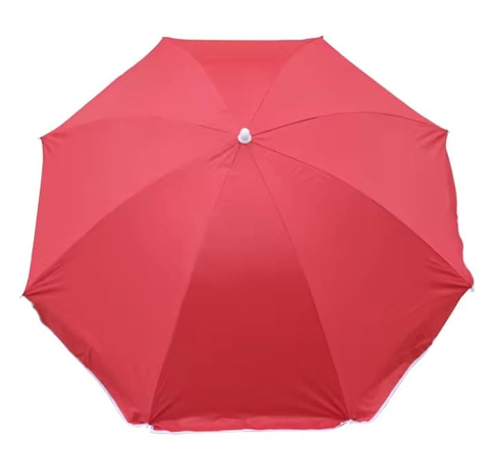 RAINPOPSON Garden Umbrella Outdoor Big Size 8Ft With Stand Patio Garden Umbrella (8Ft/48In) (Red)