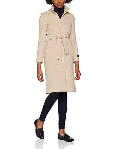 CORTEFIEL Women's 3.W.M.Coat Belt Plain Coat, Beige (Beige Roasted 50), X (Size:X-Large)