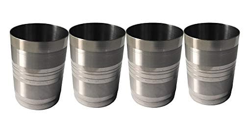 Tumbler Set of 4,Stainless Steel Tumbler,Premium Grade Stainless Steel Pint Cups Water Tumblers (4 Piece) Unbreakable Drinking Glasses