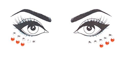 Body Bauble - Clear & Orange Face Jewels