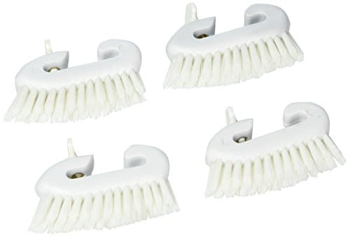 Grout Gator VSHAPEDBRHD V Shaped Beveled Brush Heads (4 Pack), White