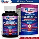 CaptainBiotics Probiotics - 50 Billion CFU per 2 Caps - 60 Vegetarian Caps - 19 Science-Backed Strains, Shelf Stable, Controlled Release, Stomach Acid Resistant, Superior Adherent