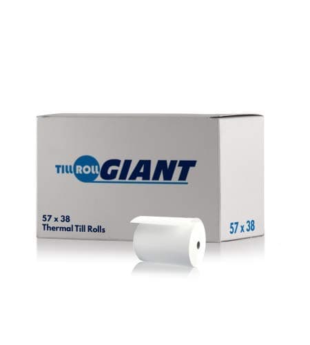 57 x 38 Thermal Credit Card Machine Till Roll Receipt Paper 1 Box 20 Rolls 57 x 38 x 12.7mm Core 57x40 Fit Worldpay IWL250