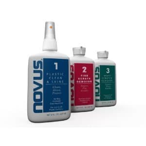 Novus plastic polish and scratch remover for acrylic and gloss plastics. 1, 2 & 3. 8oz set (237ml)