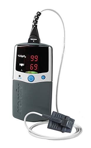 Nonin PalmSat 2500 Handheld Pulse Oximeter with Alarms - Ear Clip Sensor 3ft 8000Q2