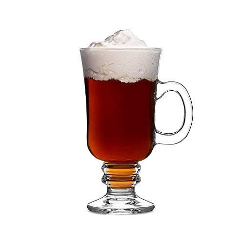 Irish Coffee Glass, Latte Macchiato Glass, Hot Chocolate Cup, with Handle, 250ml, Heat-Resistant Glassware （1 Pack）