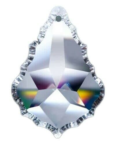 50mm - Asfour, Pendaloque Crystals, #911 Lead Crystal Prisms, Geometric Prisms, Chandelier Crystals - 1 Hole (20)
