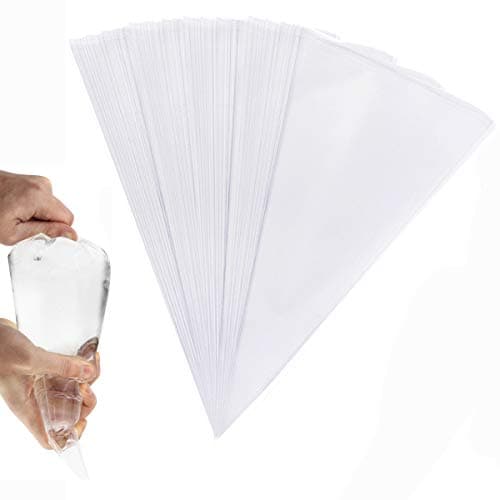 DLOnline 100 Pcs Thickened Pastry Piping Bags 16 Inch Disposable Cake Decorating Bags Anti-Burst Cupcake Icing Bags for all Size Tips Couplers and Baking Cookies Candy Supplies Kits