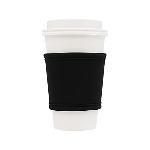 Moxie Cup SleevesCoffee – Premium Neoprene Insulated Reusable Coffee & Tea – Best for 12oz-24oz s at Starbucks, McDonalds, Peets, Caribou Coffee (1 Pack, Black)