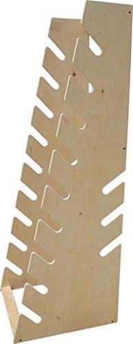 Standing Wood Longboard Rack - 12 Slots