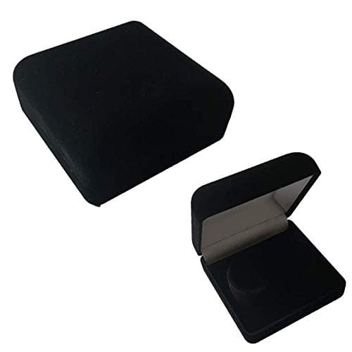 Widdle Gifts Ltd Black Velvet Flock Jewellery Box - Bracelet Bangle Watch VV14-BK, Velvet