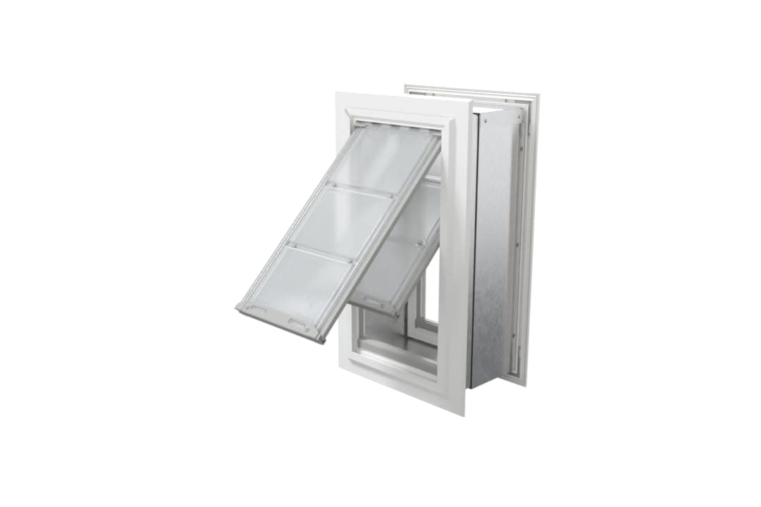 Endura Flap Medium Wall Mount - White Double Flap 8" x 14" pet door