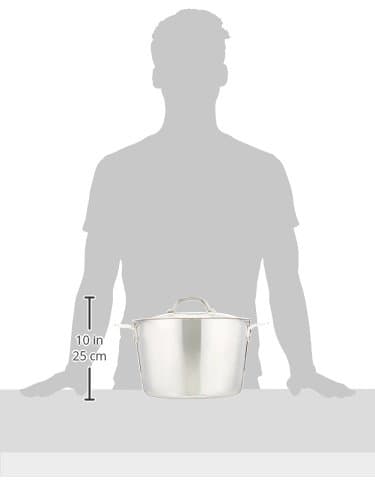 Viking Contemporary 3-Ply Stainless Steel Stock Pot, 8 Quart Soup Cooking Pot with Lid, Kitchen Cookware