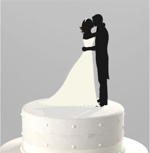 Acrylic Wedding Cake Topper Party Decoration Cupcake Stand (Bride and Groom)