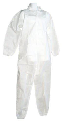 Galaxy Products WDC25L Disposable White Economy Polypropylene Coveralls, Large, 25-Pack