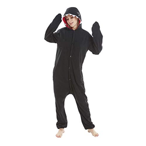 Adult Unicorn Onesie Halloween Animal Costume (XL(177-185CM), BlackShark)