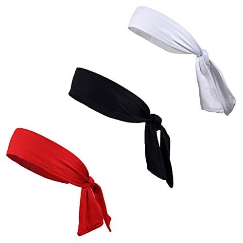 Kenz LaurenzTie Back Headbands Moisture Wicking Athletic Sports Head Band You Pick Colors