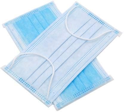 Vishal Smart Mall Disposable Surgical Face Mask, Blue - 100 Pieces