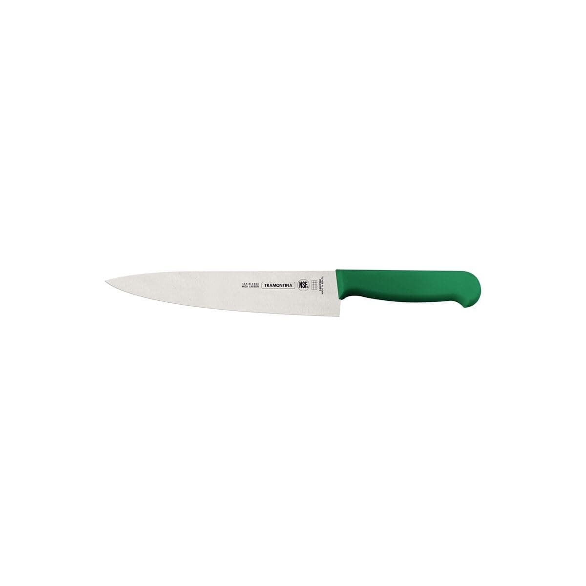 Tramontina Professional 8 Inches Meat Knife with Stainless Steel Blade and Green Polypropylene Handle with Antimicrobial Protection 24609028